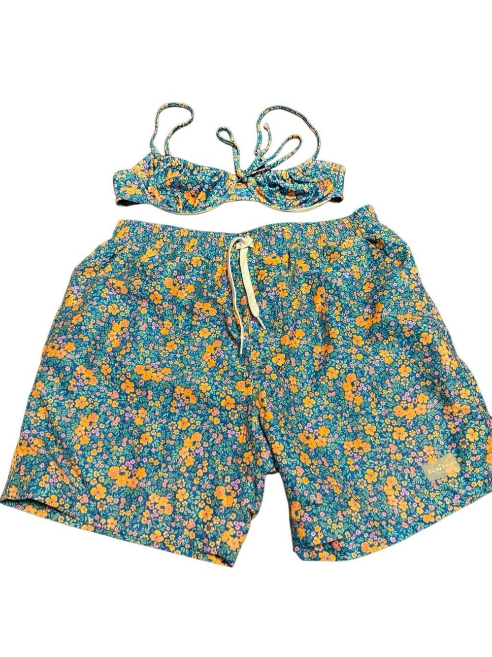 Kulani Kinis set size M/L trunks and bikini top - EUC